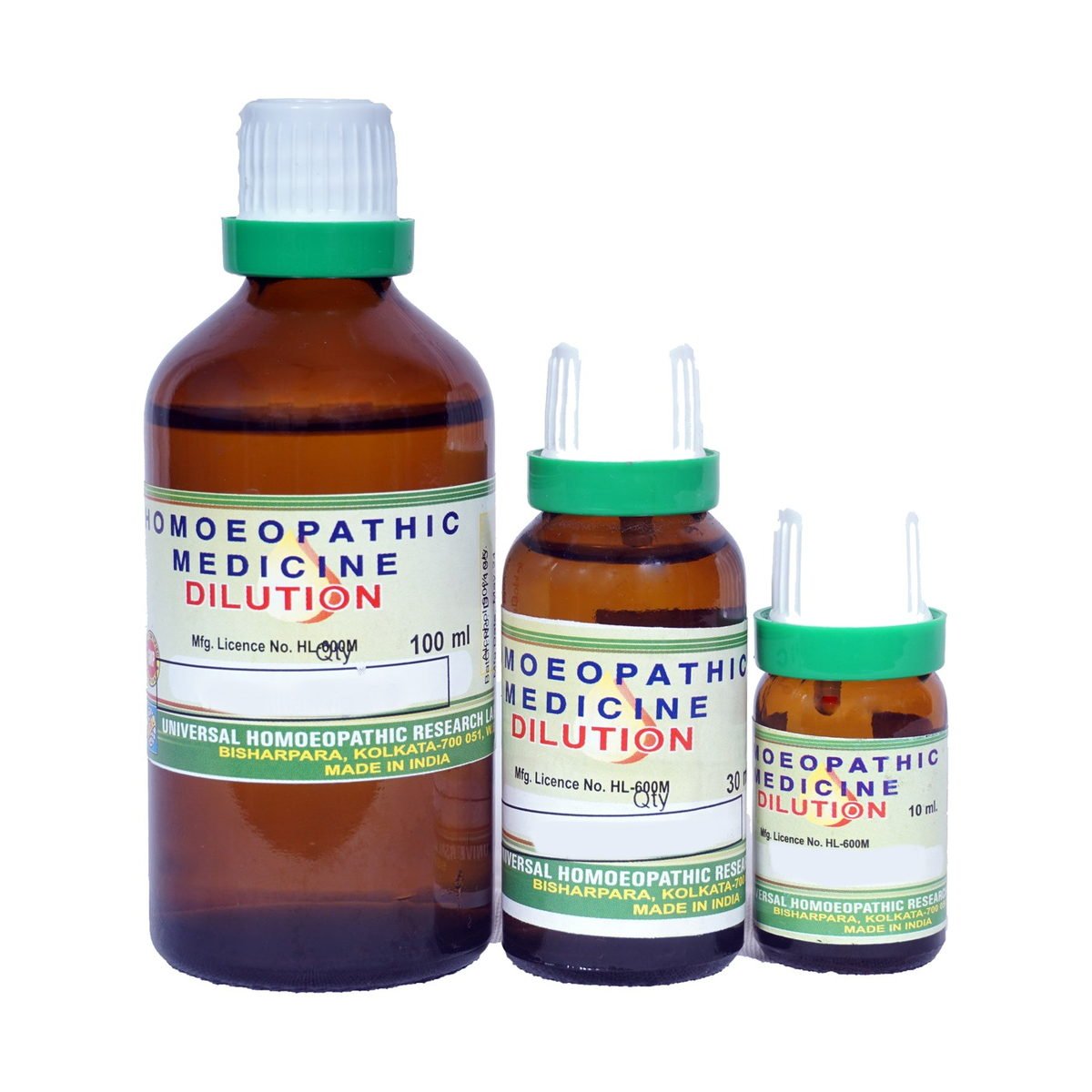 Homoeopathic Dilution Range dilution pack